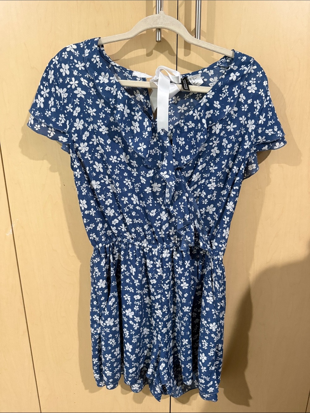 Divided Blue Floral Mini Dress